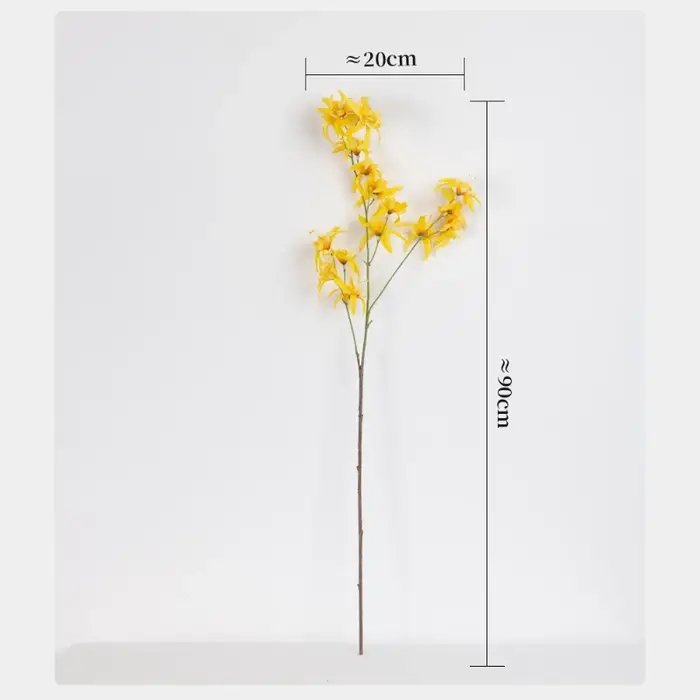 6 pièces de fleurs artificielles en soie