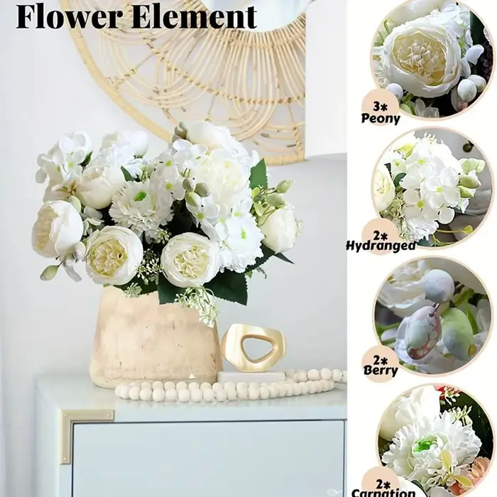 Fleurs artificielles Venus Rose Bouquet De Soie