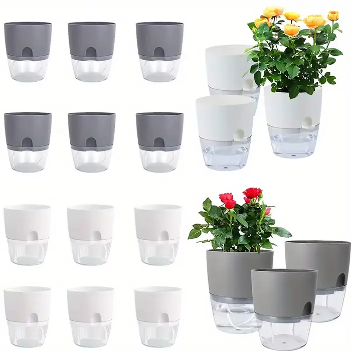 Pot de fleur en plastique auto-arrosage