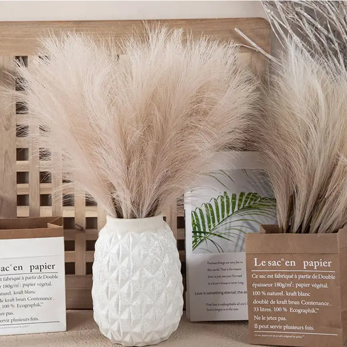 5/10/20 pièces moelleux Pampas herbe Boho décor fleur artificielle fausse plante roseau simulé fête mariage décoration de la maison 42CM