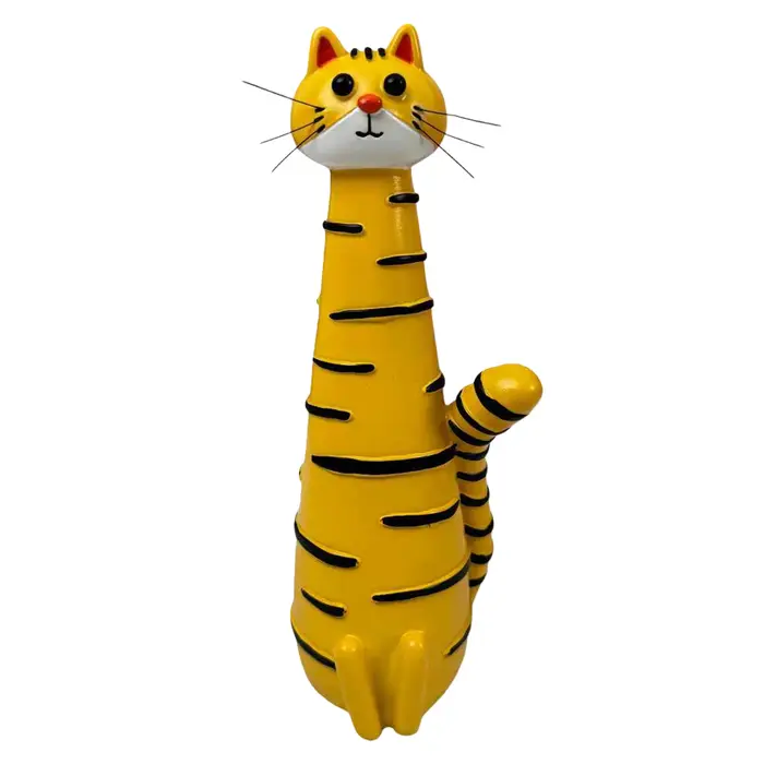 Vase à fleurs en résine artisanal fantaisie en forme de chat, ornement créatif moderne pour petites fleurs, décoration de bureau et d'étagère