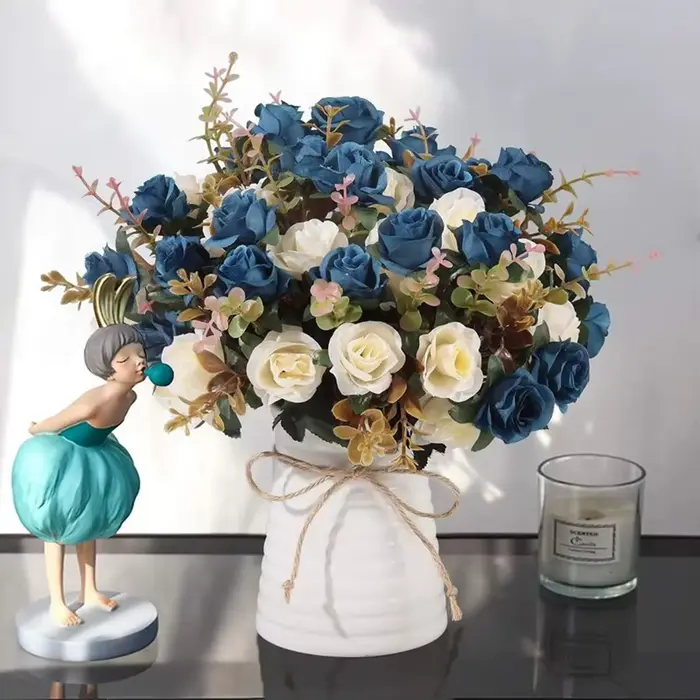 Fleurs artificielles en soie Rose