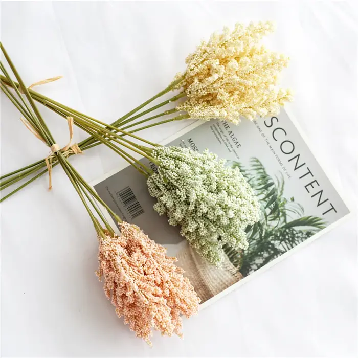 6 pièces/lot PE lavande pas cher fleur artificielle mur en gros plante décoration Bouquet matériel manuel Vases pour Table de maison