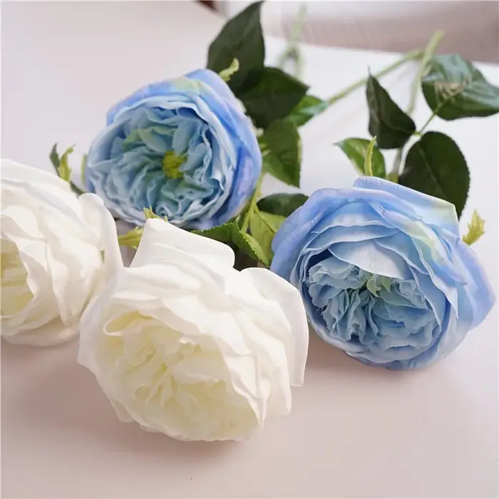 Simulation de fleurs de rose au toucher réel