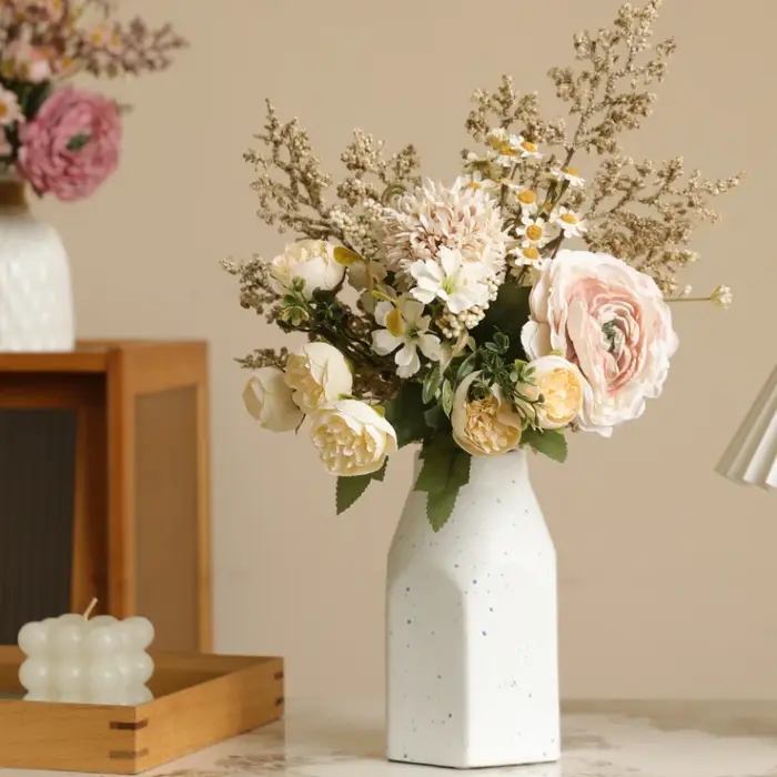 41CM Jiao Bian Lu Lian Qing Ren Cao faux Bouquet de fleurs rétro décoration de la maison