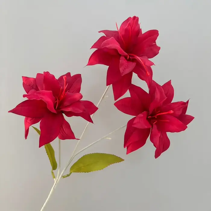 Branche de fleurs artificielles à 3 têtes