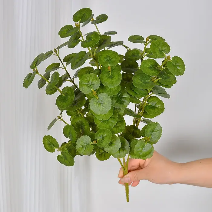 Bouquet de feuilles de crabe artificielles à 7 fourchettes, 4 pièces, plantes vertes, décoration de 