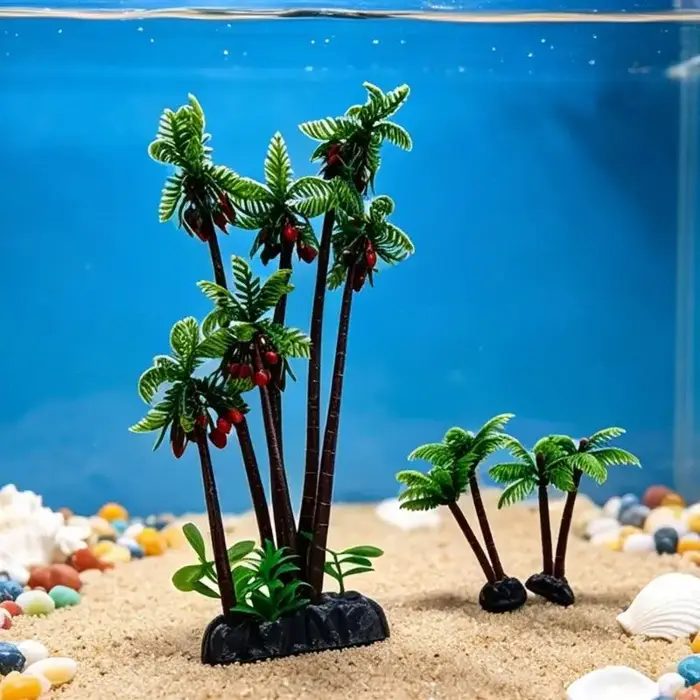 Aquariums paysage arbre cocotier modèle