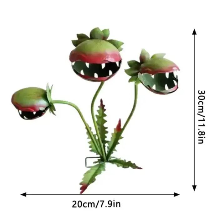 Sculpture de plante monstre Venus Flytrap en fer