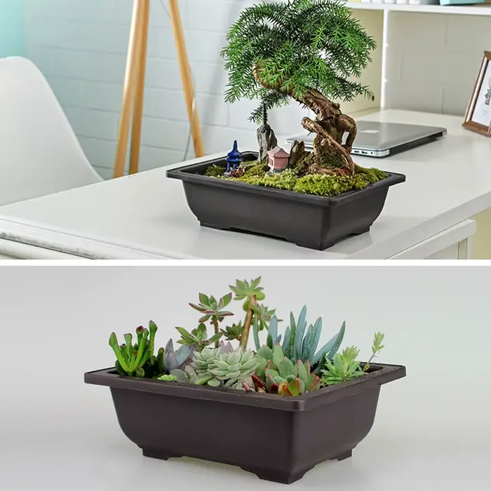 Pots De Fleurs Rectangulaires Carrés En Plastique