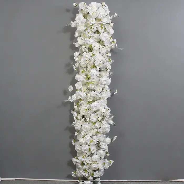Uflower 1/2m blanc rouge Rose vert feuille chemin de Table canapé sol Arrangement floral mariage toi