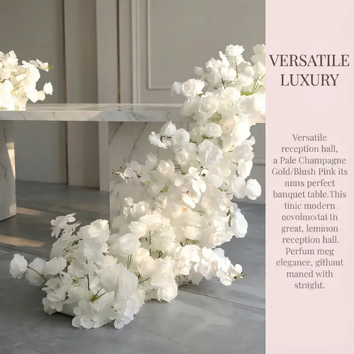 Uflower 200cm Guirlande de fleurs artificielles 3D élégante pour décoration de scène