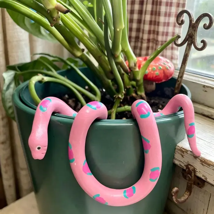1 pièce de décoration de pot de fleurs en résine, ornement suspendu en forme de serpent pour pot de fleurs, accessoire pour pot de fleurs, jardin, maison, décoration suspendue pour pot de fleurs, conv