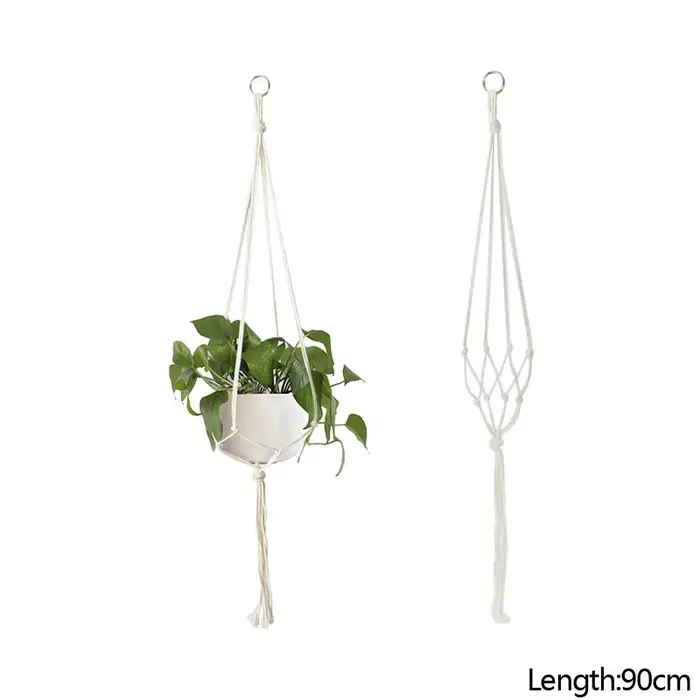 Panier suspendu de plantes en macramé fait à la main, support de Pots de fleurs, décoration suspendu