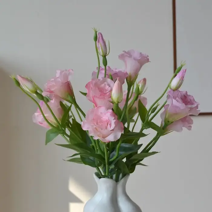 Fleurs artificielles Lisianthus au toucher réel