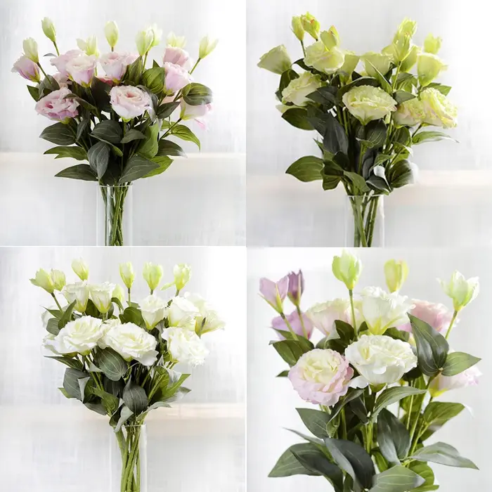 1 pièces 70 cm fleur artificielle en gros Trigeminal Eustoma