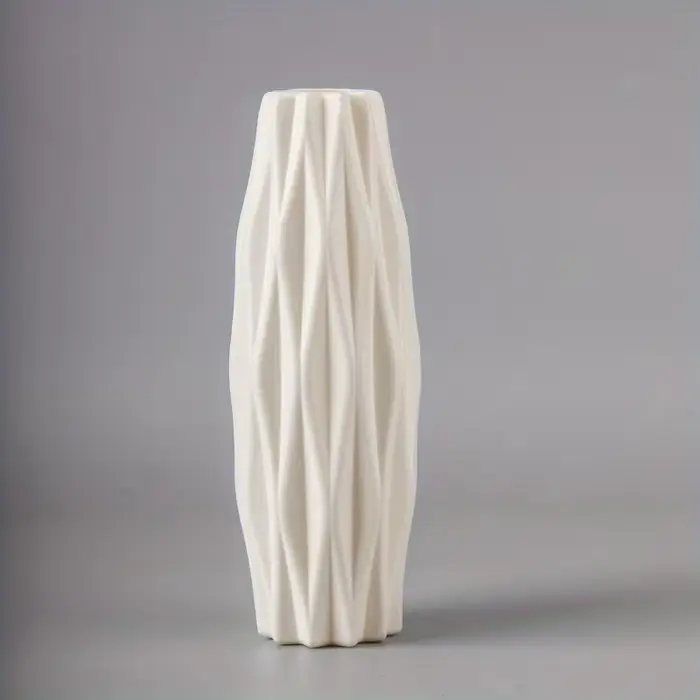 Vase en plastique découpé au diamant – Pot en céramique imitation incassable pour la décoration de l