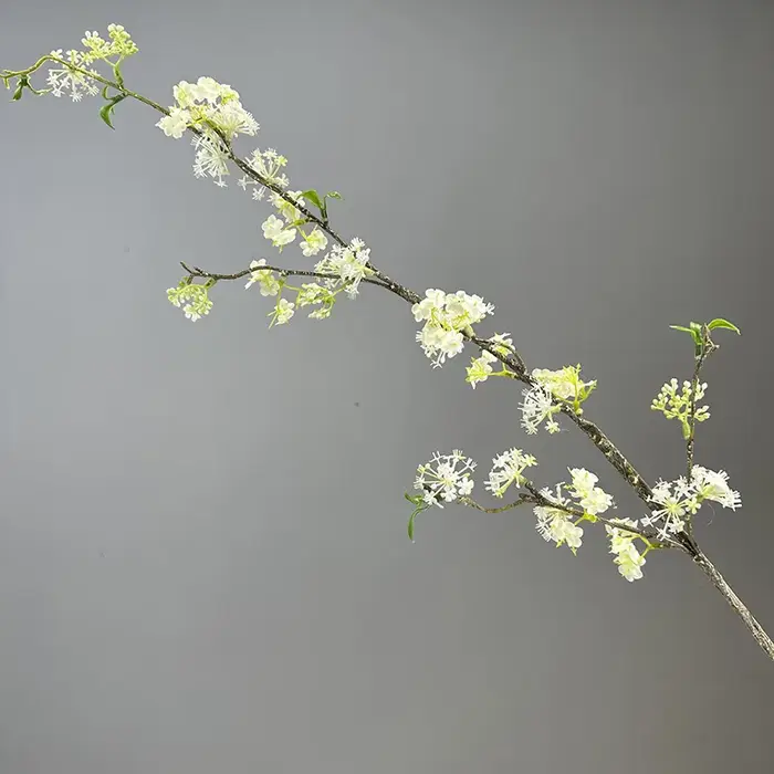 Branches de Saule et Neige Artificielles, Fausses Fleurs, Décoration de Centre Commercial, Fleur de 