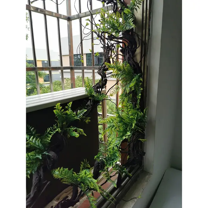 1.75 mètres vigne artificielle feuille verte Simulation Rose rotin plante branche décoration bureau bricolage