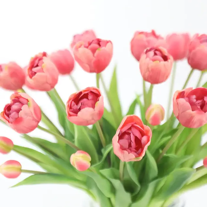 Nouveau tulipe en Silicone fleur artificielle Bouquet au toucher réel 40CM fleurs décoratives de luxe pour la maison salon déco Flores fausse plante