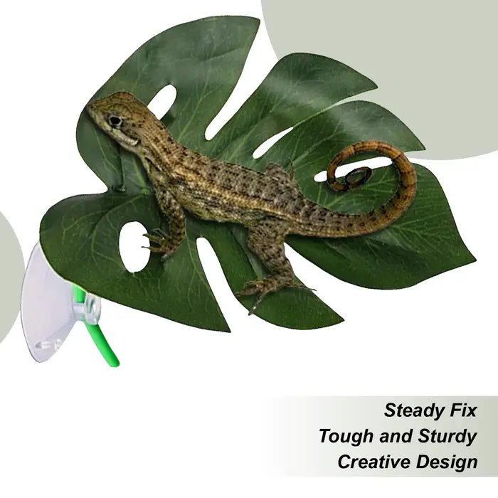 Décorations de Terrarium en forme de feuille, plantes artificielles Reptile, accessoires de réservoi