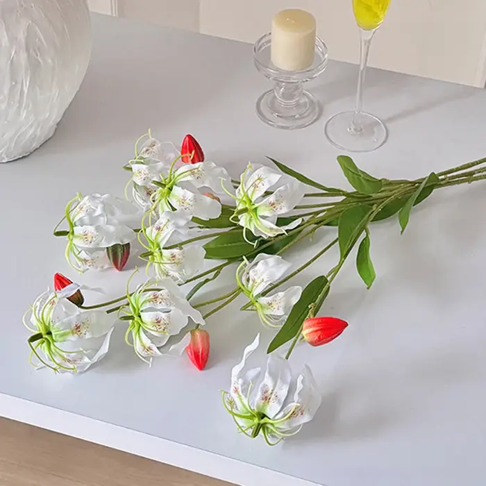 Gloriosa – fleur artificielle de flamme de lys
