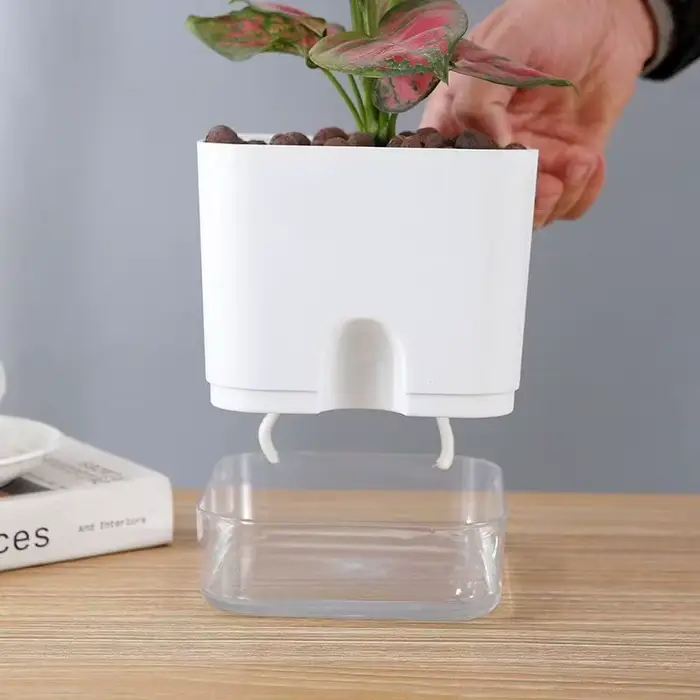 Pot de fleurs auto-arrosant en corde de coton pour culture hors-sol