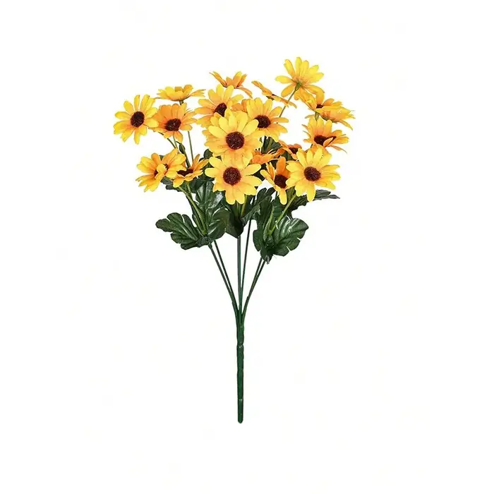 Injyellow-Bouquet de fleurs artificielles pour mariage