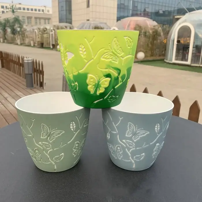 Pot de fleurs en Relief papillon de dessin animé 3D