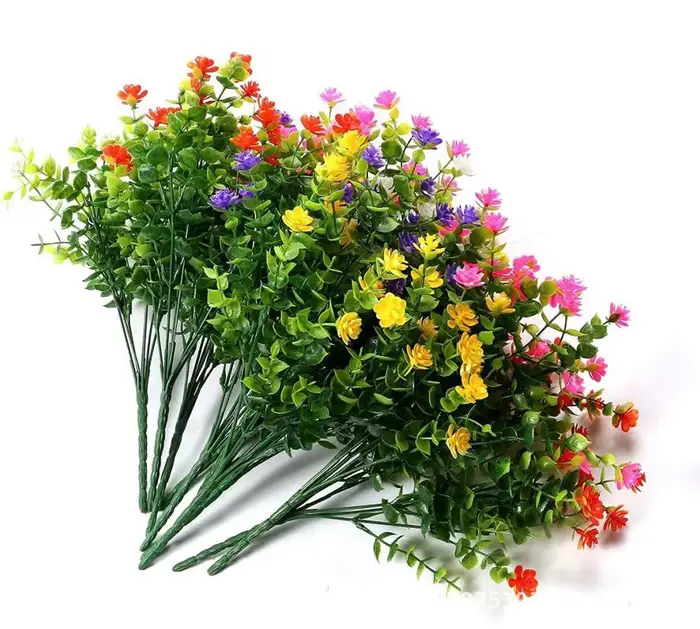 1 paquet de fleurs artificielles d'extérieur résistantes aux UV