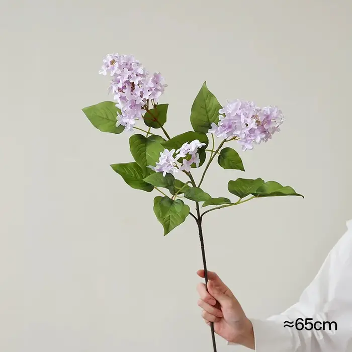3 pièces de fleurs artificielles de lilas de printemps pour arrangement floral