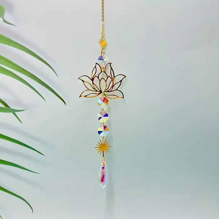 Suncatcher-Artisanat de jardinage, pendentif en cristal, décoration en or, couleur Annie AB, 1 pièce