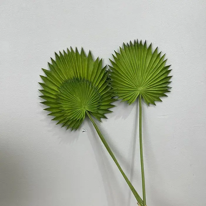 Feuilles de plantes artificielles pour décoration d'hôtel, feuilles de palmier en PU, décoration fes