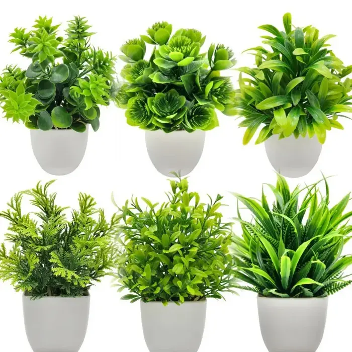 Bonsaï artificiel vert fausse plante plantes en pot décorations intérieures et extérieures de chambre à coucher de