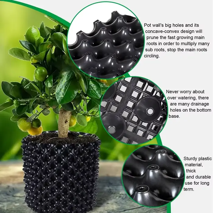 Poterie pour plantes, contrôle des racines, Pots de pépinière, entraîneur de racines rapides, conten