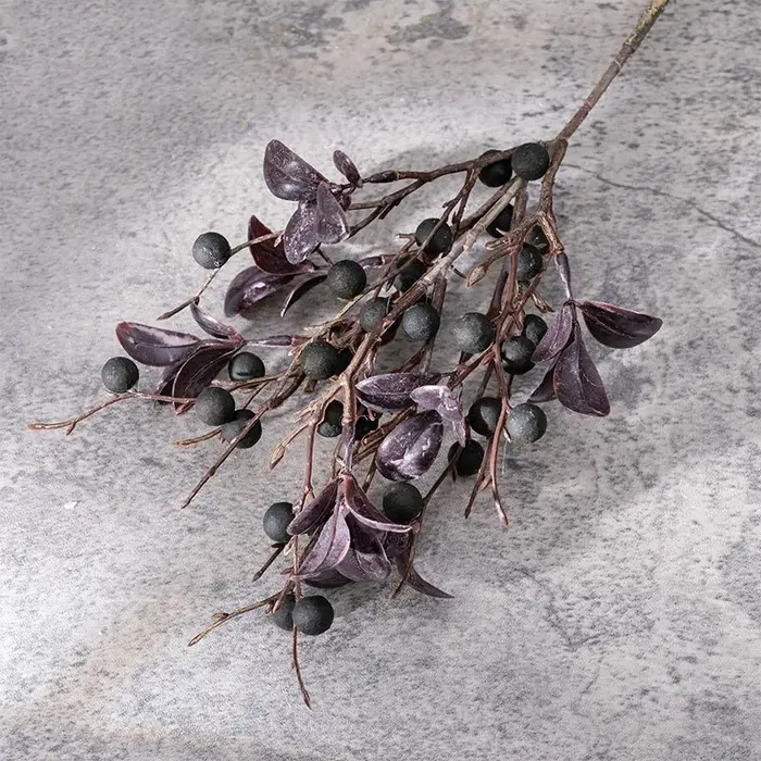 Fleur artificielle de baies de branche de haricot rétro