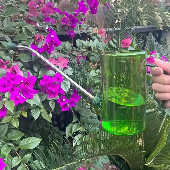 Arrosoir à long bec de 1L avec ensemble de pelle de jardinage, pot d'irrigation pour plantes d'intérieur et d'extérieur, fleurs, bureau