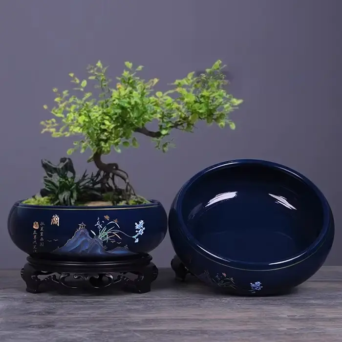 Pot de fleur hydroponique en céramique de Style chinois créatif