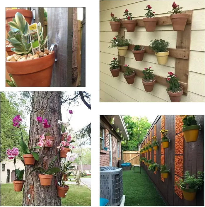 6 clips pour pots de fleurs