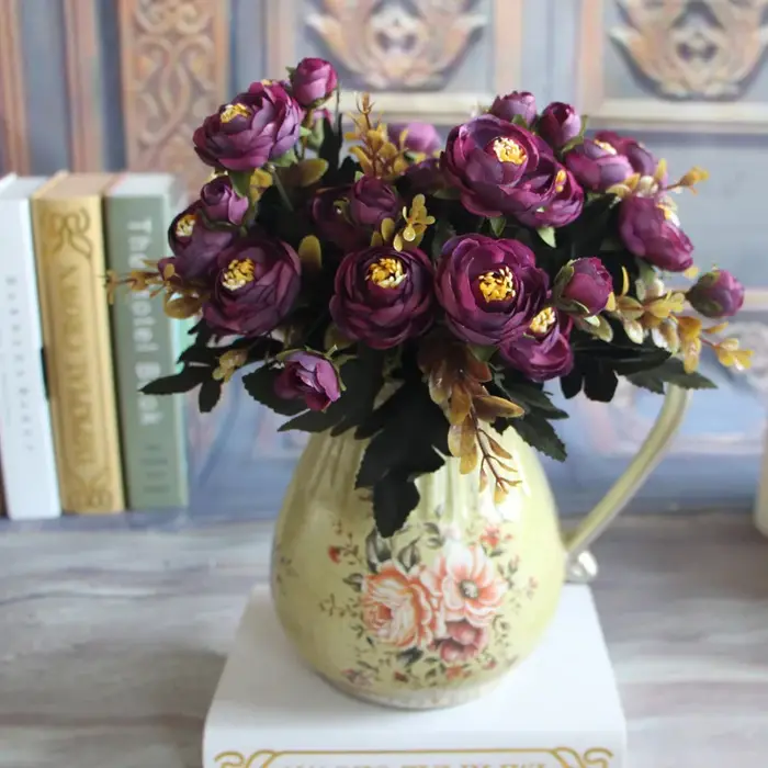 Vase à fleurs, peinture à l'huile