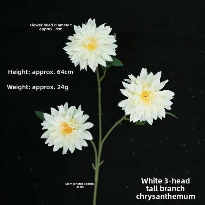 Fleur de Dahlia Artificielle de 64 cm de Long
