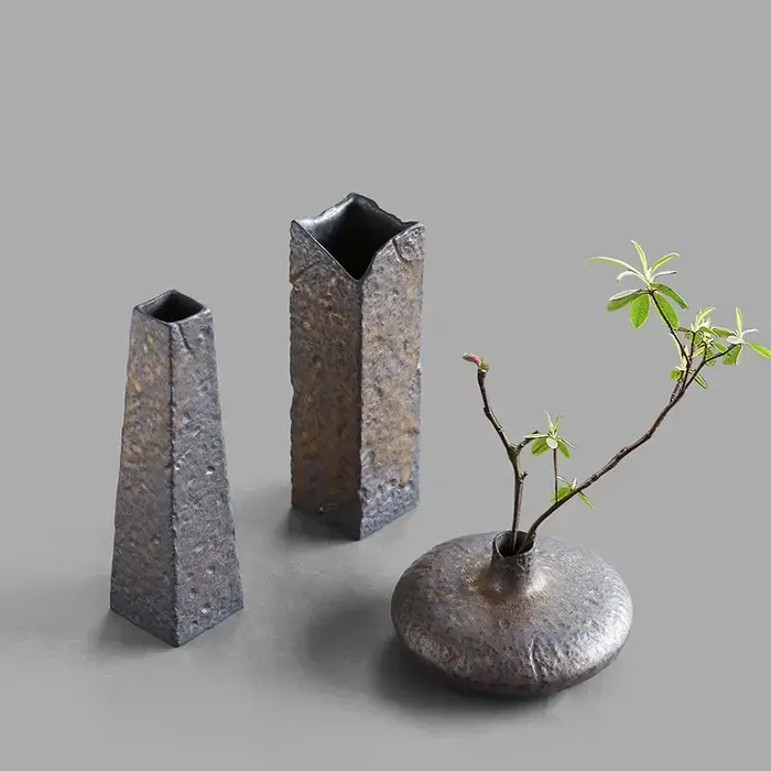 Petit Vase ornements poterie brute four changement Arrangement de fleurs cérémonie du thé