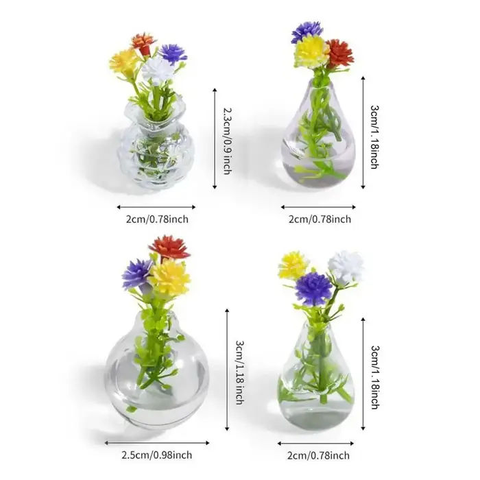 Mini-vases magnétiques pour réfrigérateur – Adorables petits pots en verre
