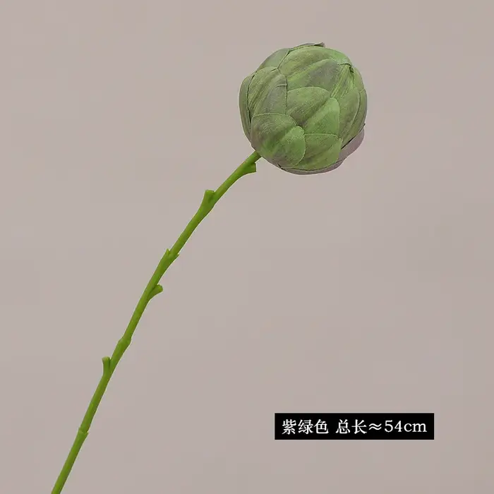 Fleurs artificielles 54cm, 7 pièces, plante fruitée de chardon à tête unique, fausse fleur en soie,