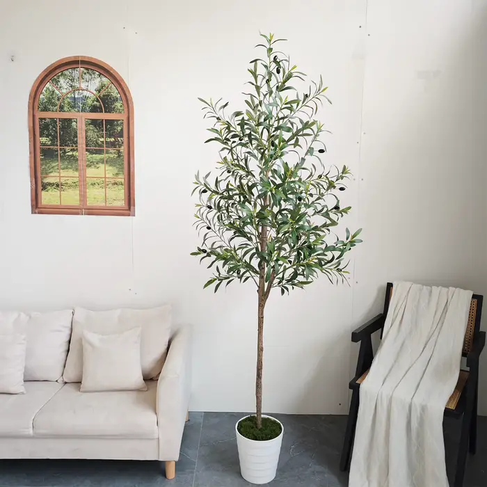 Arbre d'olivier artificiel en pot de 5