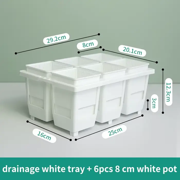 Meshpot taille haute Pot carré en plastique carré succulente pépinière semis orchidée Pot planteur c