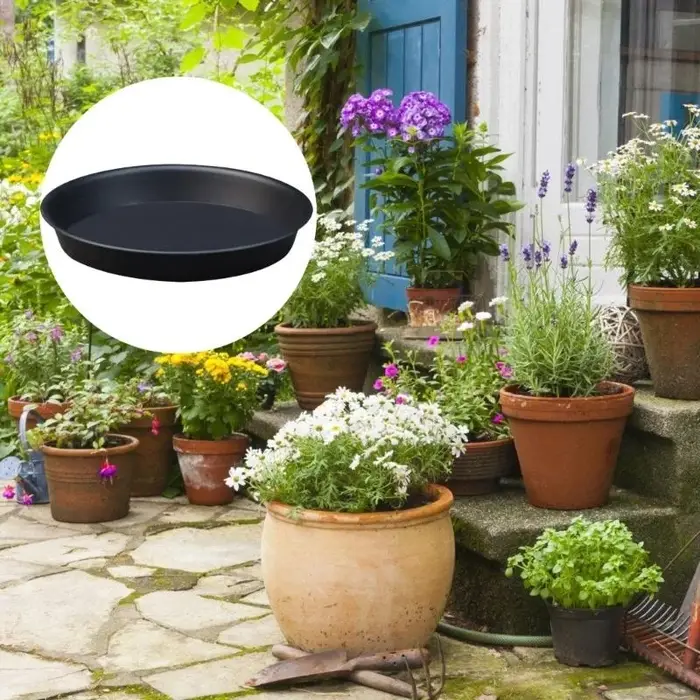 Soucoupes plantes épaissi des plateaux fleurs à goutte en plastique rond pour maintenir santé du jardin intérieur