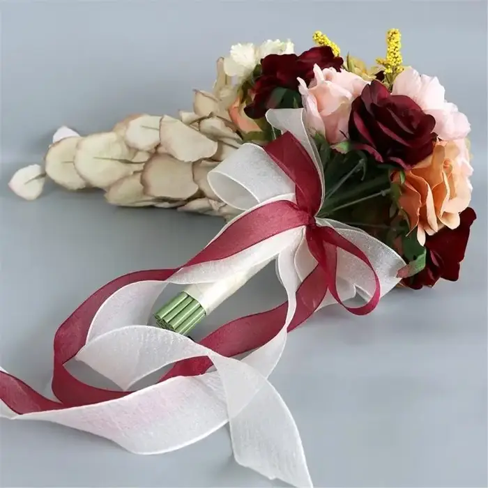 E8BD Arrangements floraux artificiels Bouquets fleurs artificielles pour cérémonie décorations mariage table