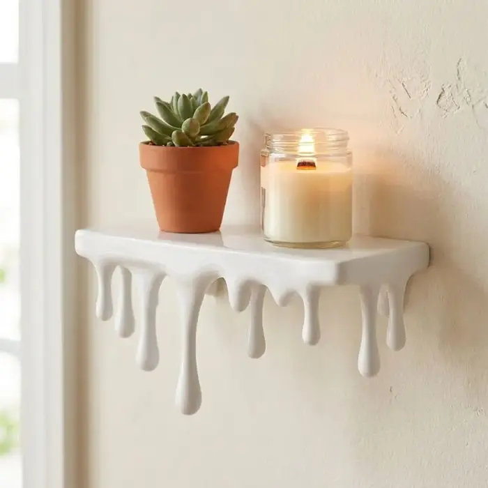 Étagère murale décorative 3D imprimée en plastique