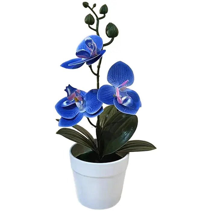 Orchidée artificielle élégante en pot avec forme 3D réaliste